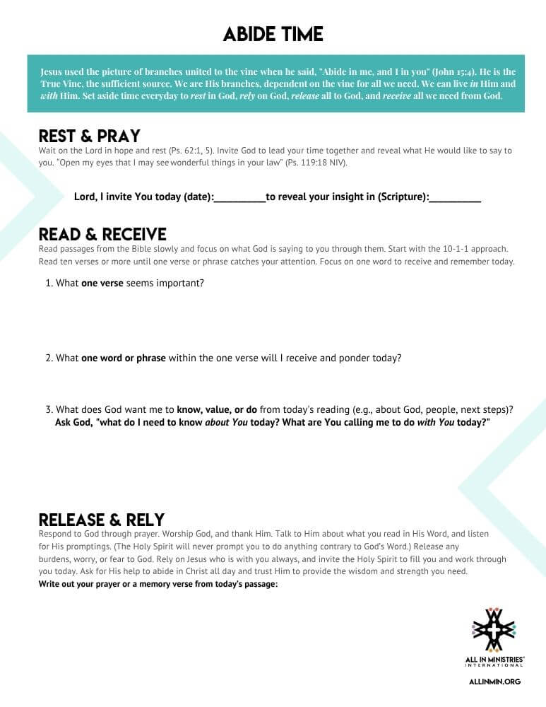 Step-by-step printable guide on how to fast and pray effectively