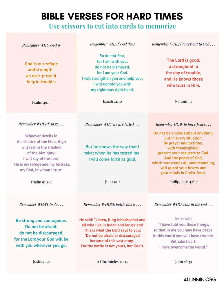 All In Bible Verses for Hard Times English copy