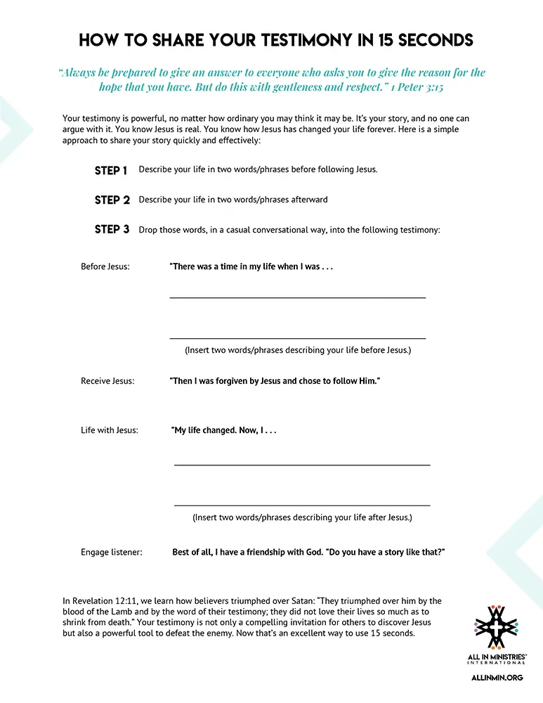 All In Share Your Testimony English