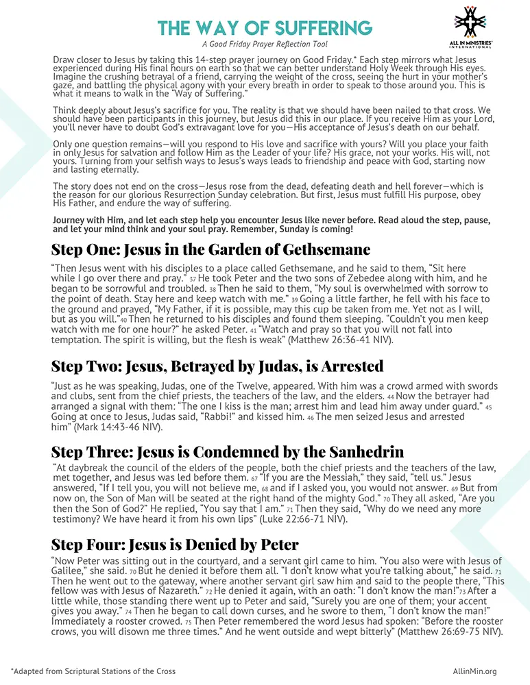 Way of Suffering Good Friday Prayer Reflection Tool 1